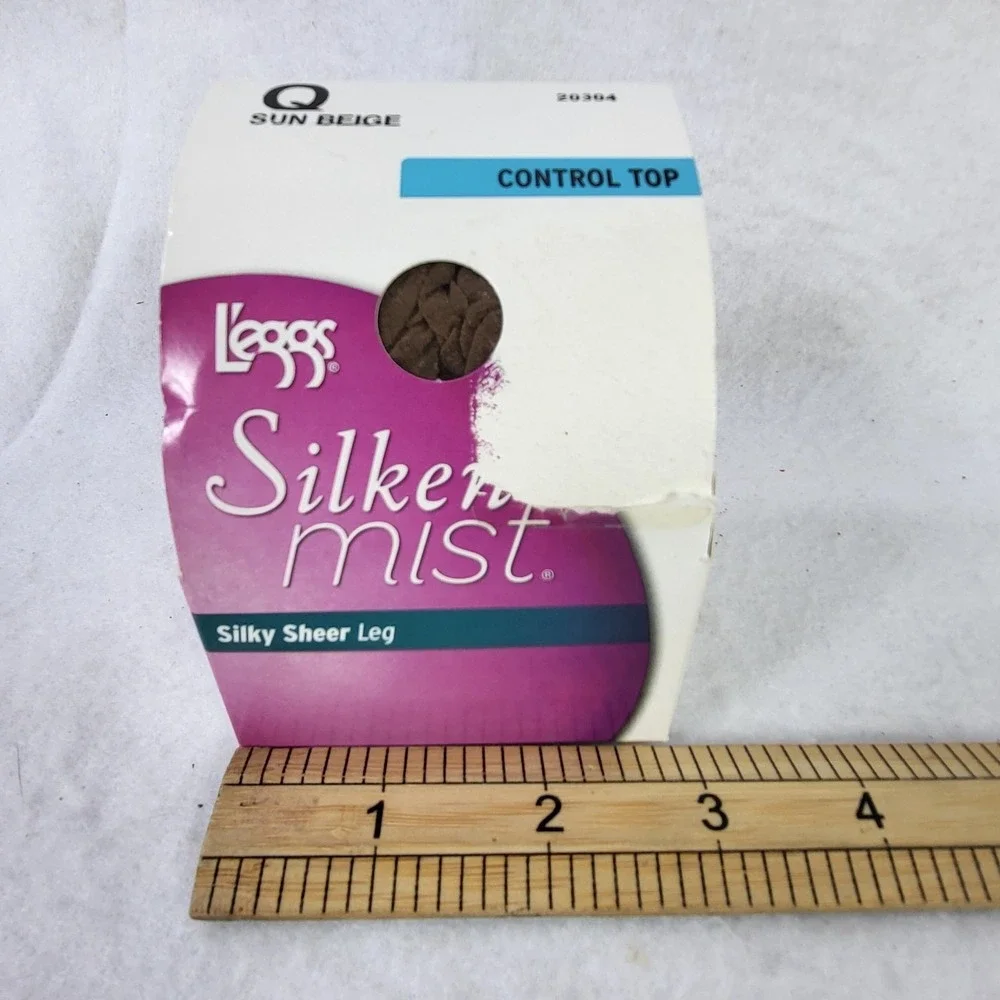 NEW Leggs Silken Mist Silky Sheer Leg Control Top‎ Pantyhose Size Q Sun Beige